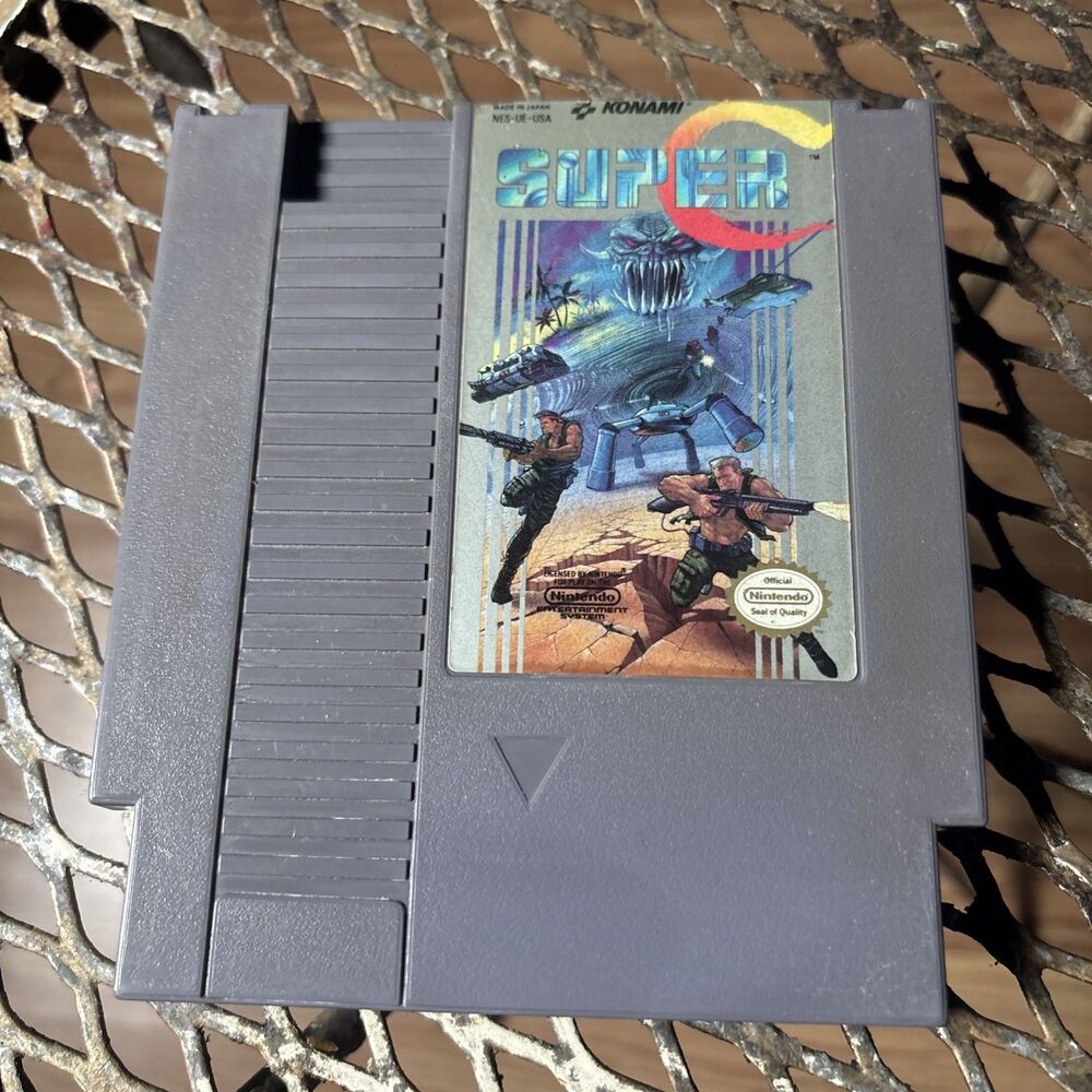 Super C (NES, 1990) – Authentic – Tested & Working – Konami Classic